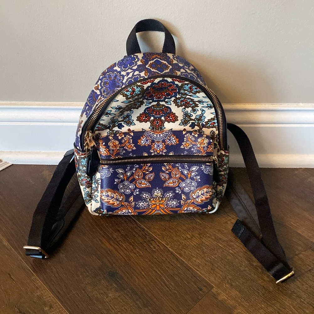 Coach “Forest Flower” Mini Charlie Backpack